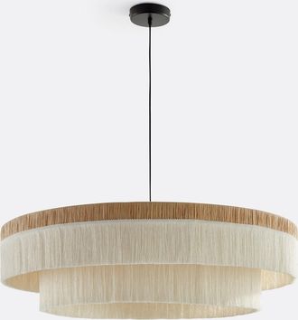 La Redoute Interieurs Hanglamp in raffia met franjes &Oslash;86 cm, Kavi
