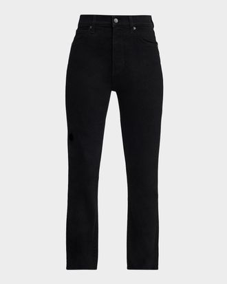 Veronica Beard Ryleigh High-Rise Slim Straight Ankle Jeans