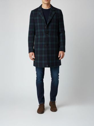 Paul Smith Cappotto di lana tartan Paul Smith