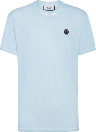 Philipp Plein Basic Old Dye T-shirt - Blauw