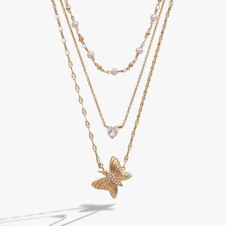 Alex and Ani Festival Stranded Butterfly necklace in Gold at Nordstrom