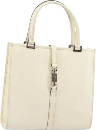Gucci Pre-owned Vintage Handtas - Dames - Vintage Handtas - Wit - ONE Size - Leer - Vintage