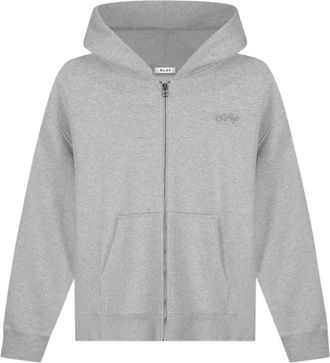 Olaf Hussein Signature Zip Hoodie - Heren - Vesten met rits - Grijs - M - Katoen - Hoodies & sweatvesten