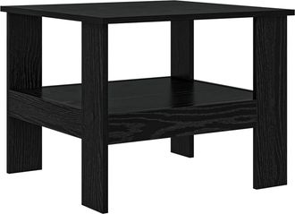 vidaXL Mesa De Caf&eacute; Roble Negro 57 X 55 X 45 Cm Madera De Ingenier&iacute;a Vidaxl