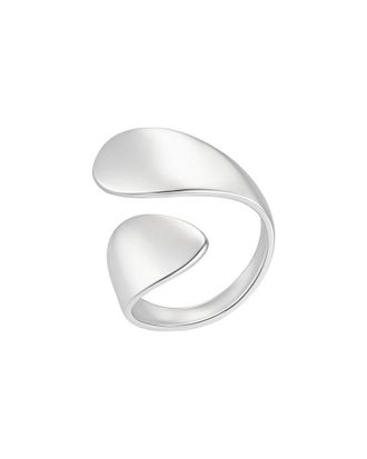 Adornia Adornia Tarnish Resistant Silver Overlap Petals Ring