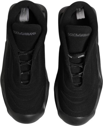 Dolce & Gabbana Black Lace Up Wave Low Top Men Sneaker Shoes Pl+vi