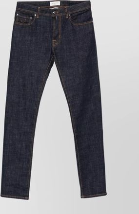 Jacob Cohen denim jeans with straight leg and contrast stitching