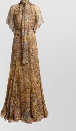 Etro dress scarf neckline bow tie detail