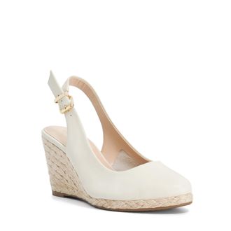 Dune London Womens Ladies Capable - Leather Jute Wedge Heel Sandals - Beige Fabric - Size UK 6