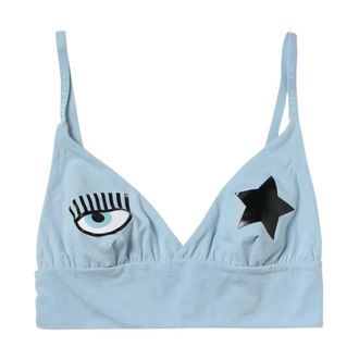 Chiara Ferragni Bras, female, Blue, L, Eye-Star Bralette for Women