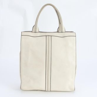 Valextra Off-White Leather Tote Bag (Pre-Owned)