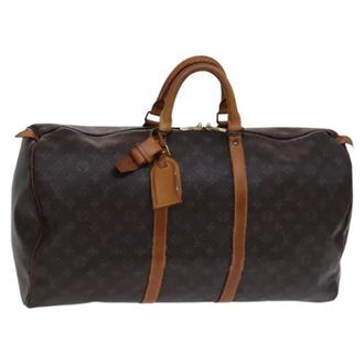 Louis Vuitton Tweedehands Canvas Louis Vuitton tassen - Dames - Pre-owned - Bruin - Maat: ONE Size Leer
