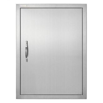 OEM Grill-zugangst&uuml;r, 508 X 686 Mm, Einzelne Au&szlig;enk&uuml;chent&uuml;r, Fl&auml;chenb&uuml;ndig Montierte Edelstahlt&uuml;r, Vertikale Wandt&uuml;r Mit Griff, F&uuml;r Grillinsel, Grillstati