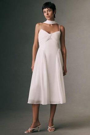 Jenny Yoo Exclusive: Jenny Yoo x Anthropologie Weddings Shiloh Chiffon Midi Dress