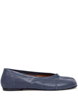 Maison Margiela Tabi New leather ballerina shoes - Blue