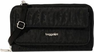 Baggallini RFID Phone Wallet Crossbody Bag in Black Cheetah Emboss at Nordstrom