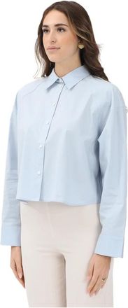 Calvin Klein Jeans Shirt met lange mouwen - Dames - Overhemden - Blauw - S - Overhemden