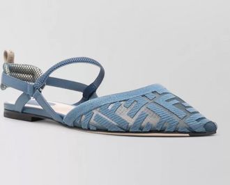 Fendi mesh slingback ballerina shoes