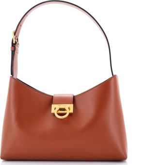 Ferragamo Trifolio Shoulder Bag Leather East West