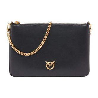Pinko Shoulder Bags - Dames - Schoudertassen - Zwart - ONE Size - Leer - Tassen