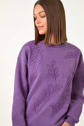Roman Floral Embroidered Sweatshirt