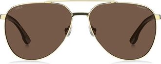 HUGO BOSS 1914/S Zonnebril - Heren - Zonnebrillen - Geel - 61 MM - Accessoires