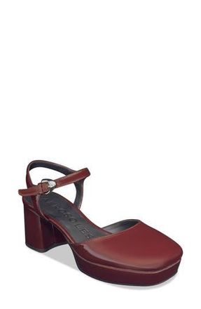 Aerosoles Senna Ankle Strap Platform Pump in Merlot at Nordstrom Rack, Size 9.5