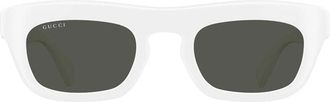 Gucci GG1777S004 Thick-Frame Acetate Sunglasses - White