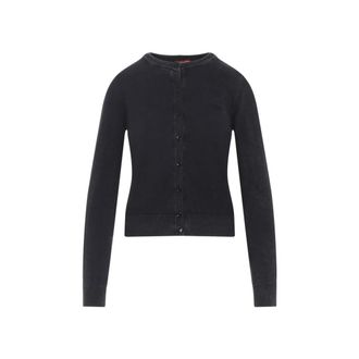 Diesel Fitted Button-Up Sweater With Ribbed Detailing