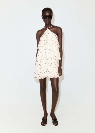 Mango Vestito halter pois grezzo - Donna - XS - MANGO