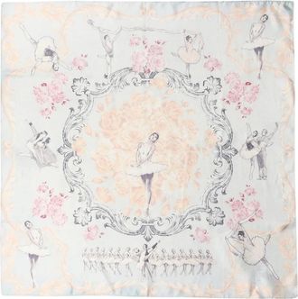 Dolce & Gabbana Ballerina Floral Foulard - Dames - Zijden sjaals - Veelkleurig - ONE Size - Accessoires