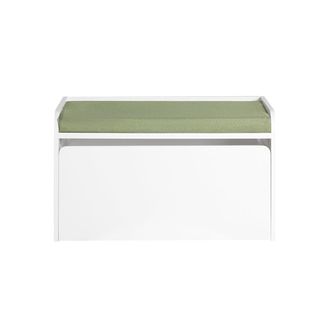 SoBuy Organizador de juguetes banco para ni&ntilde;o mdf blanco