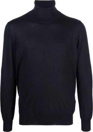 La Fileria Midnight Blue Roll Neck Sweater - Heren - Coltruien - Blauw - 2XL - Kasjmier - Truien & Vesten