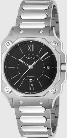 Gucci G-Flat Watch, 36mm, Steel, Steel