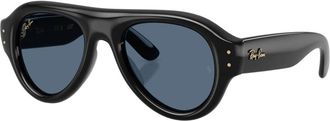 Ray-Ban Aviator Puffer Zonnebril - unisex - Zonnebrillen - Zwart - 52 MM - Nylon - Accessoires