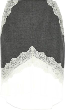 Jil Sander Rokken, Dames, Grijs, M, Wol, Wool Canvas Skirt