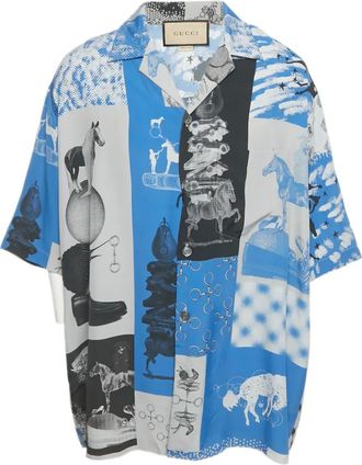 Gucci Camicia con stampa - Blu