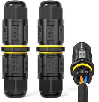 OEM Enchufe Impermeable Ip68 Para Cables De 5-9 Mm, De 3 Pines, Para Uso En Interiores Y Exteriores