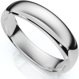 Pompeii3 5mm Dome High Polished Wedding Band 950 Platinum Size Selectable