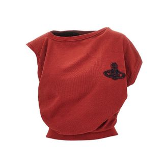 Vivienne Westwood Hebo asymmetrical french terry top Woman S