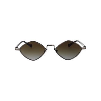 Emporio Armani Angular Cat-Eye Metal Zonnebril - Heren - Accessoires - Grijs - Maat: 50 MM