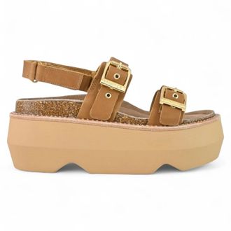 Colors Of California Schoenen, Dames, Beige, 36 EU, Leer, Maxi Platform Sandaal