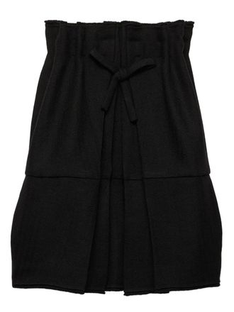 Prada Geplooide jurk met strikdetail - Zwart