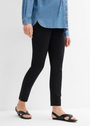 Bonprix Umstandshose BONPRIX, Damen, Gr. 36, N-Gr, schwarz, Web, Obermaterial: 72% Polyester, 24% Viskose, 4% Elasthan, slim fit, Hosen Umstandshose, aus Beng