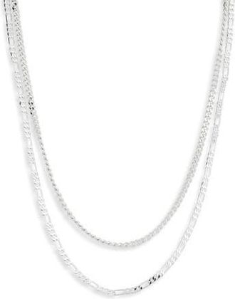 Nordstrom Rack Demi Fine 2-Pack Chain Necklaces in Silver at Nordstrom Rack