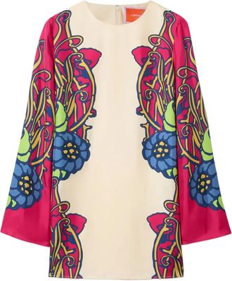 La DoubleJ Supreme Swing mini-jurk met bloemenprint - Roze