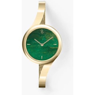 Vanna Claire Gemstone Watch in Green Jade-Gold at Nordstrom