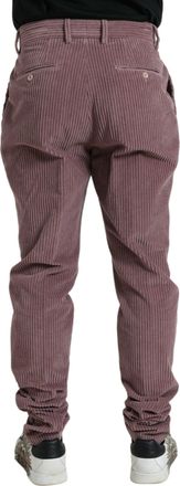 Dolce & Gabbana Mens Purple Corduroy Cotton Stretch Skinny Pants Elastane