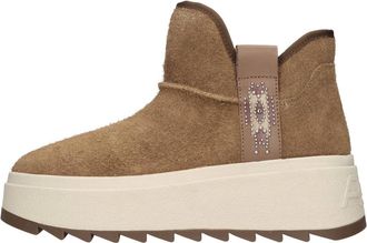 Ash Mask Su&egrave;de Enkellaarsjes - Dames - Winterlaarzen - Bruin - 37 EU - Su&egrave;de - Schoenen