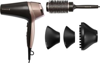 Remington D5706 Estuche De Peinados, Secador De Pelo De Ionizaci&oacute;n Curl Confidence 2200w, Cepillo De 45mm, Parrilla Cer&aacute;mica, Ligero, Silencioso - Remington